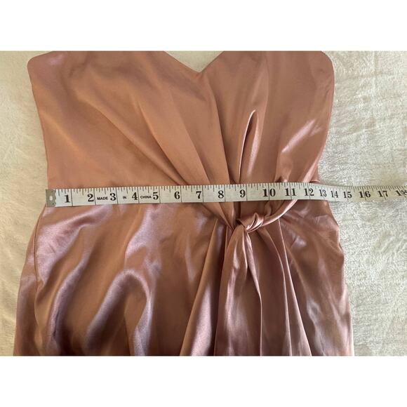 NWT Dessy After Six Faux Wrap Midi Dress in Desert Rose Size 2 - Picture 11 of 13
